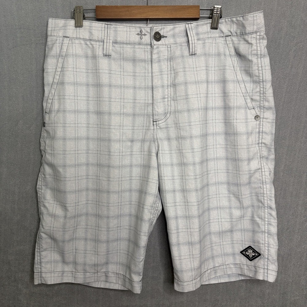 Vintage Y2K Affliction Logo Men's Size 36 Board Shorts Buckle Cross Grunge Goth